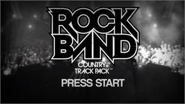 Title screen of Rock Band - Country Track Pack on the Microsoft Xbox 360.